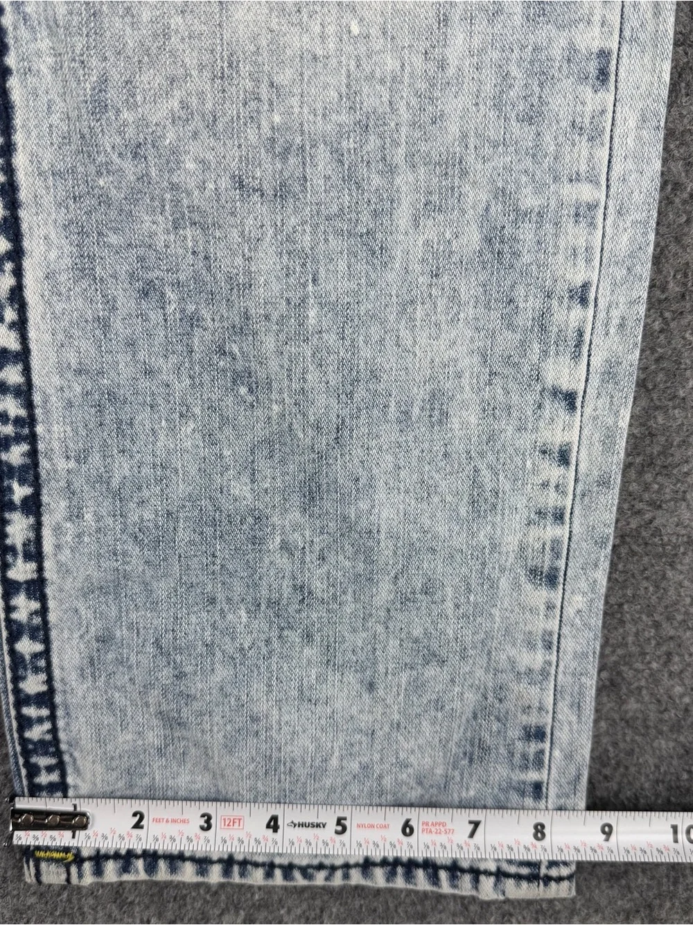 True Religion Straight Fit Jeans Men’s 33x32 Acid Wash Blue Big Flap Chief Keef
